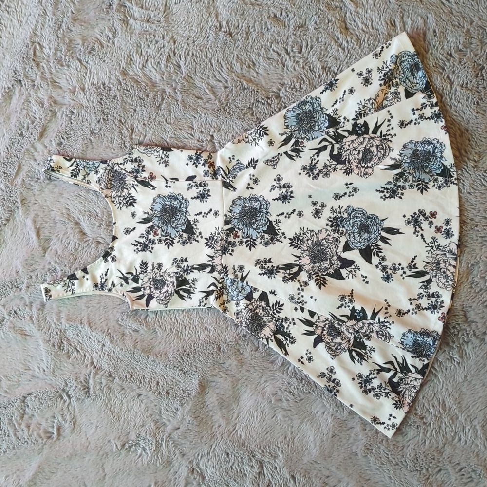 White floral spring dress